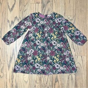 Minymo Little Girls Long Sleeve Floral Dress Size 5 Years 110